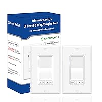 Vista 60 de Greencycle Interruptor de luz basculante de un solo polo, interruptor de luz de paleta de 15 amperios, interruptores Sp blancos, 120V-277V CA