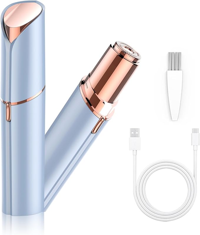 Depilador facial elétrico LAIKME recarregável via USB, azul