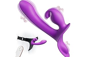 Lubisey Strap on Rabbit Vibrator Dildo