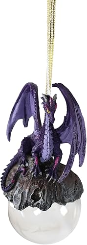 Miniatura 4 de Ebros Gift Ruth Thompson - Figura decorativa decorativa de dragón púrpura de 5 pulgadas de alto para Halloween, árbol de Navidad o para el hogar,