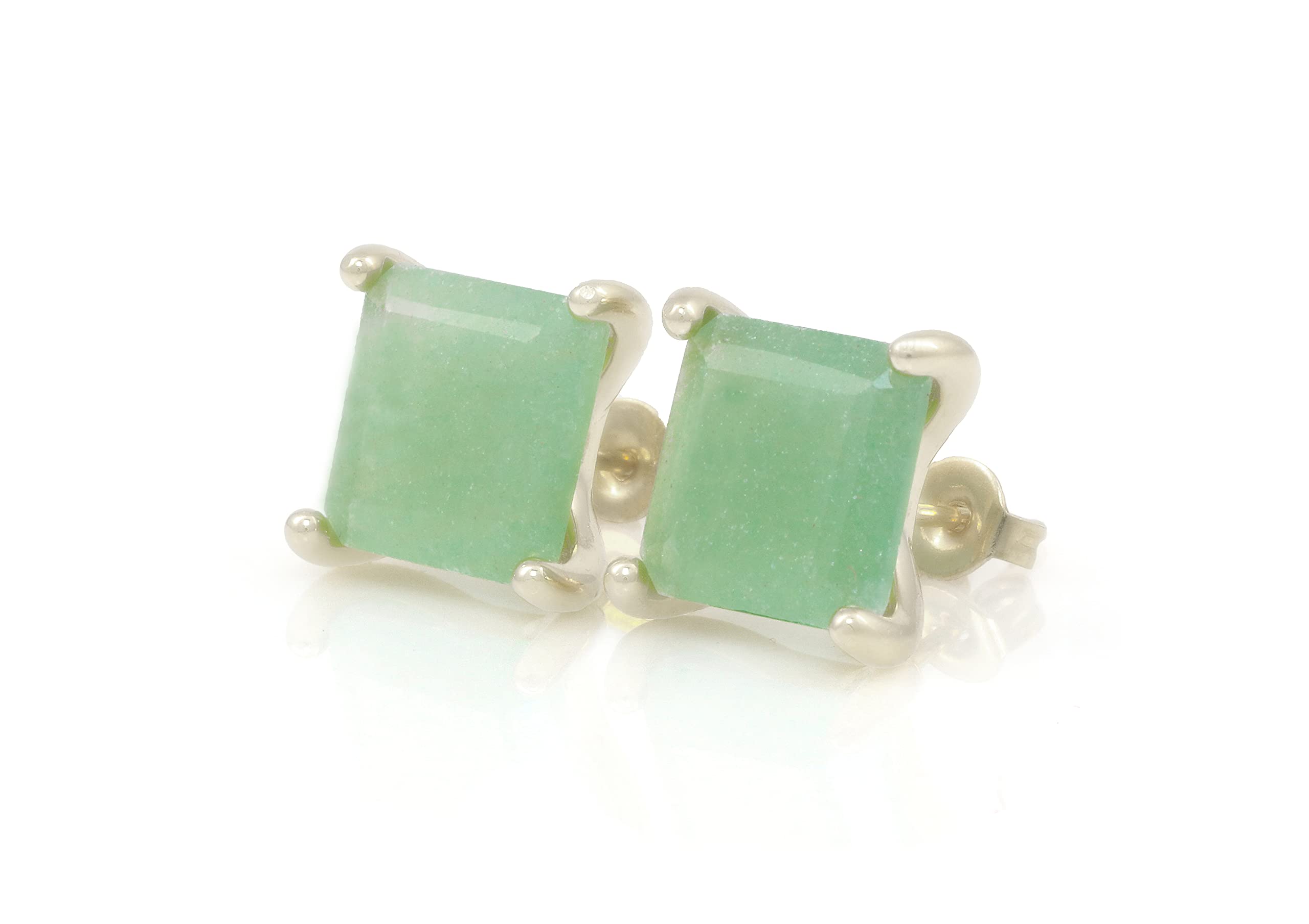 Adorabili Orecchini Avventurina Verde - Gioielli Fatti a Mano Pietre Gemme per Donne - Orecchini Eleganti e Delicati, Orecchini per Tutti i Giorni, Orecchini a Perno Personalizzati - Orecchini Charme