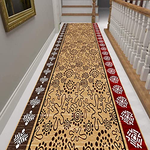 Alfombra antideslizante lavable marrón de 70x140cm para pasillo seguro 2
