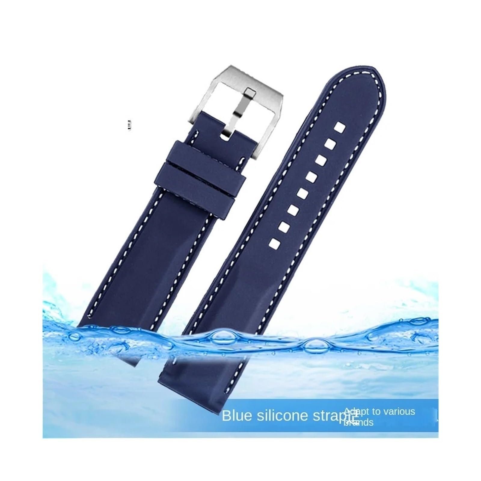 Ajustement pour Les Hommes Silicone Watchband 20 mm 22 mm Strape DE MONTRATION MELLEMENT ARRÉEMENT