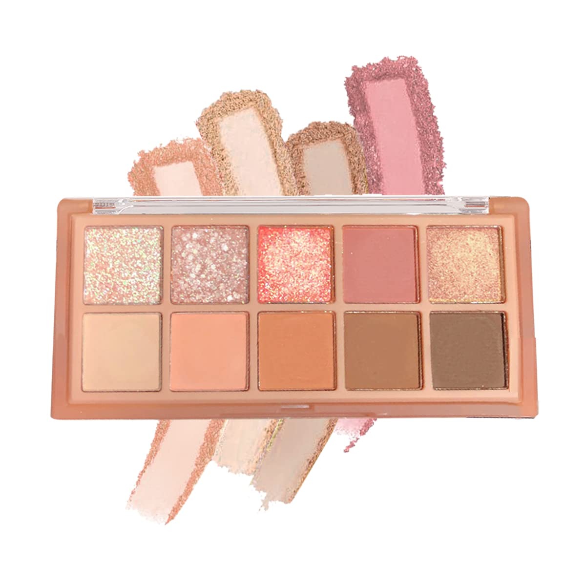 Paleta de sombra de ojos de 10 colores, sombra de ojos mate y purpurina, maquillaje de textura aterciopelada, paleta de sombra de ojos desnuda, abrillantador de sombra de ojos, sombra de ojos