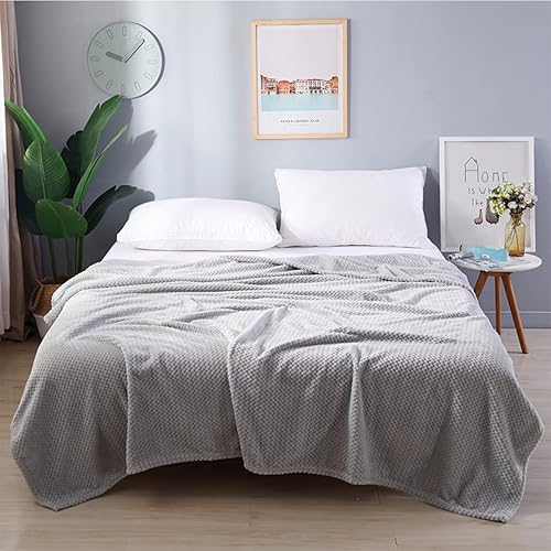 Miniatura 6 de Fleece Throw Blanket for Couch Bed Super Soft Fuzzy Cozy Lightweight Throw Blankets for Sofa (Grey, 60X80)