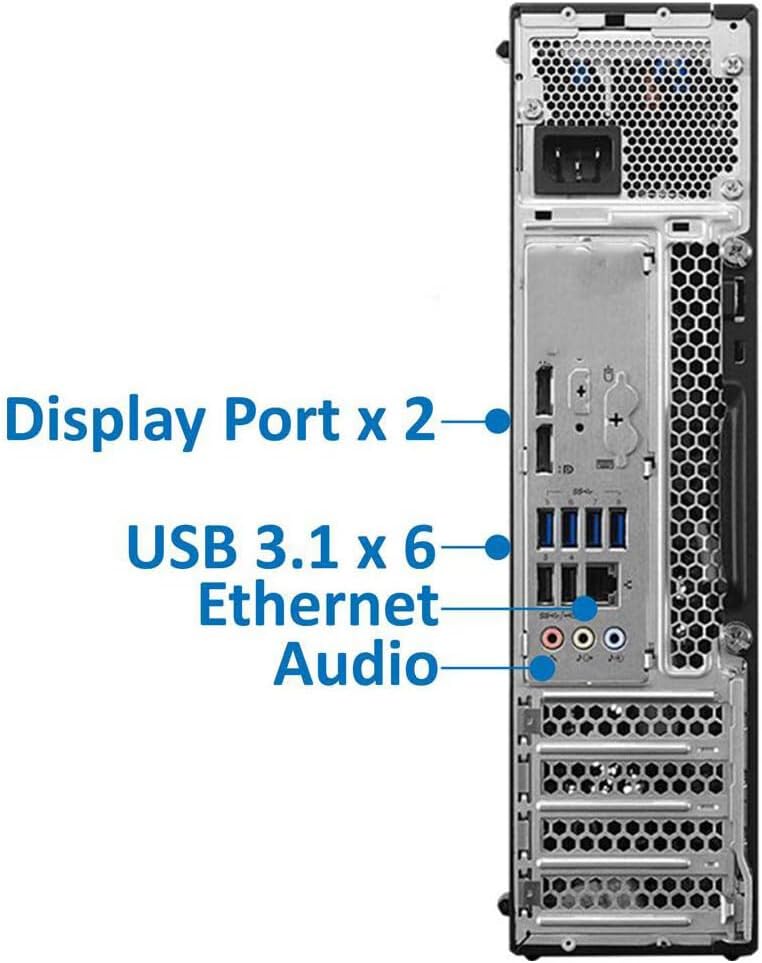 Lenovo ThinkCentre M900 SFF Desktop PC, Intel Core i7-6700, 8GB RAM, 256GB SSD, Keyboard and Mouse, USB WiFi, USB Bluetooth, Windows 11 Professional (Renewed)