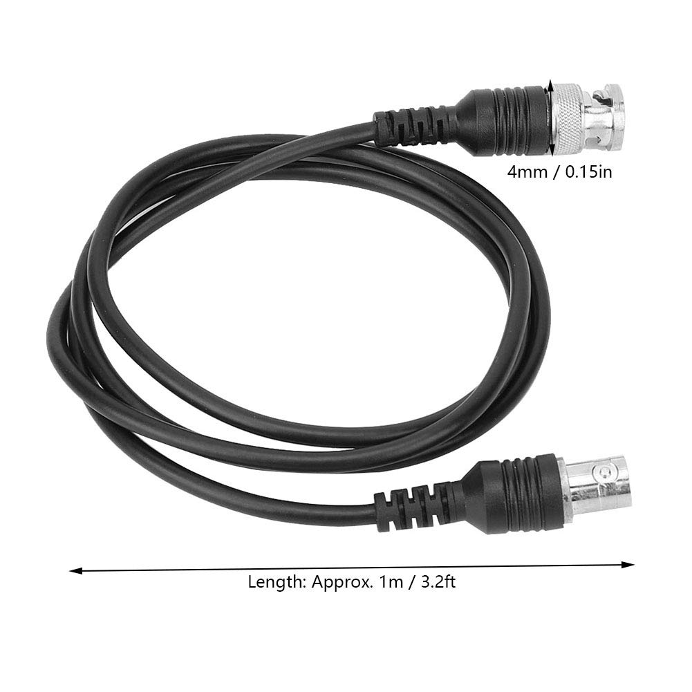 Haofy Koncentryczny Przedłużacz BNC Silnie Podłączony do Przedłużacza Monitorowania Oscyloskopu, 2 szt. Kabel z głowicą Męsko-żeńską do Czystej Miedzi 50 Ω, 1 M (Przedłużacz BNC)
