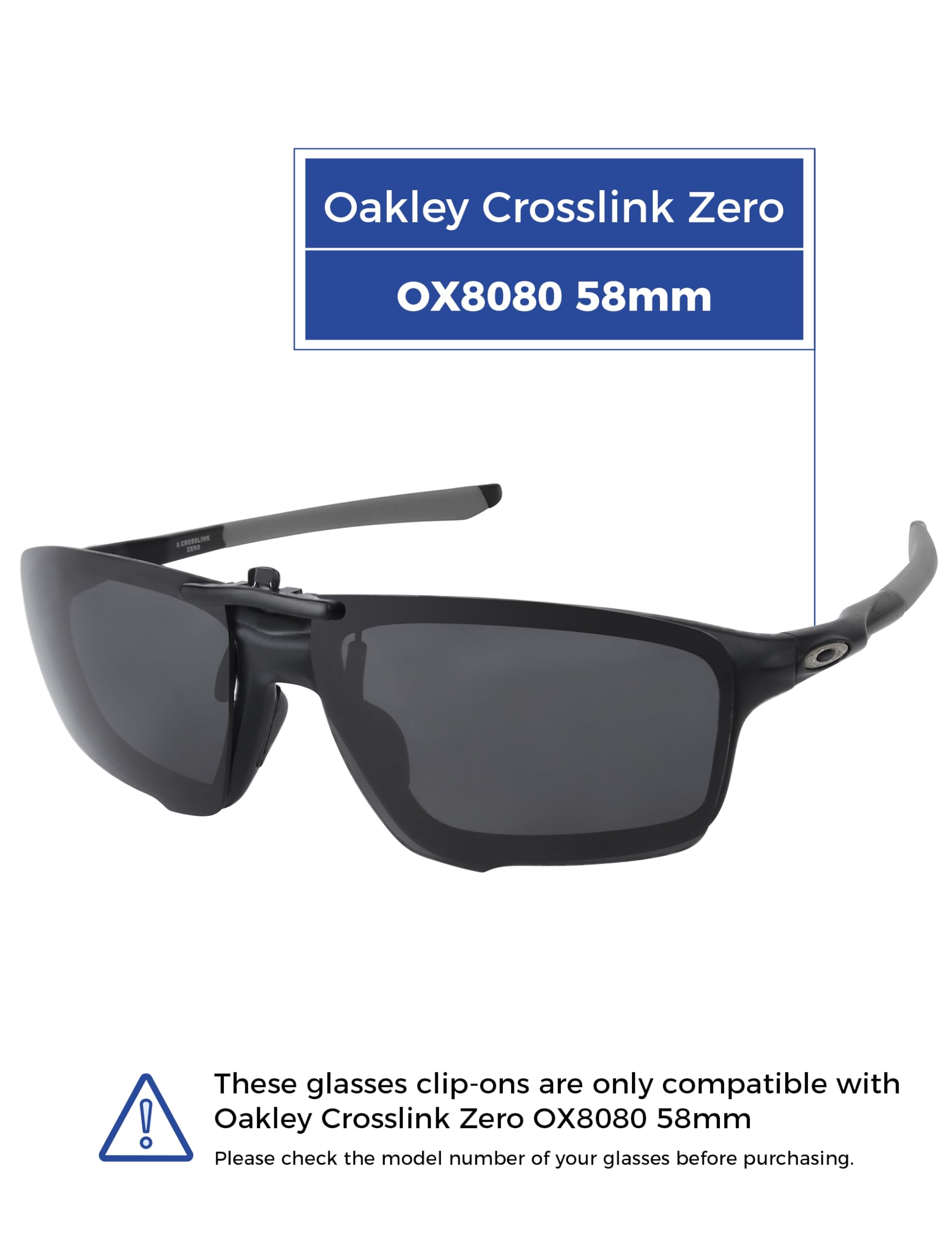 HILEEN Polarized Clip-on Sunglasses for Oakley Crosslink Zero