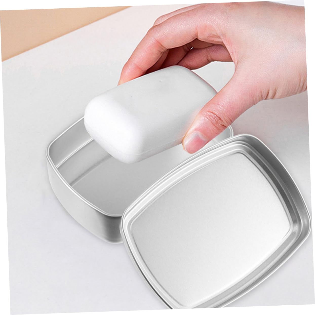 COSMEVIVI Aluminum Soap Box with Lid Food-Grade Storage Container for Travel Cosmetics and Small Items Metal Storage Can