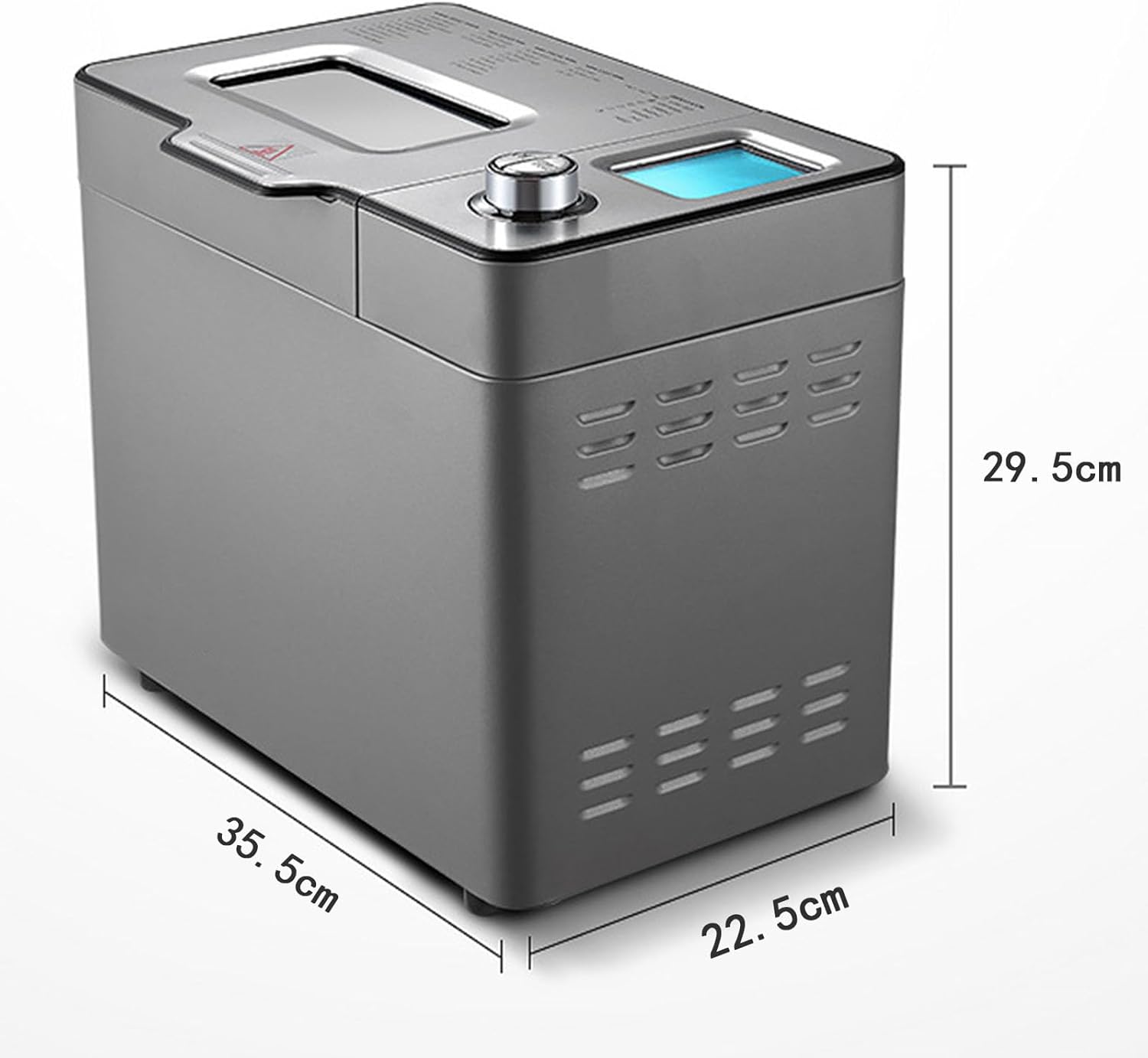 Bread Maker, 25-IN-1 Programmable Bread Machine, with Fruit Nut Dispenser, Nonstick Pan, 3 Loaf Sizes and Crust Colors,12H Reserve and 1H Keep Warm,Recipes (Silver)