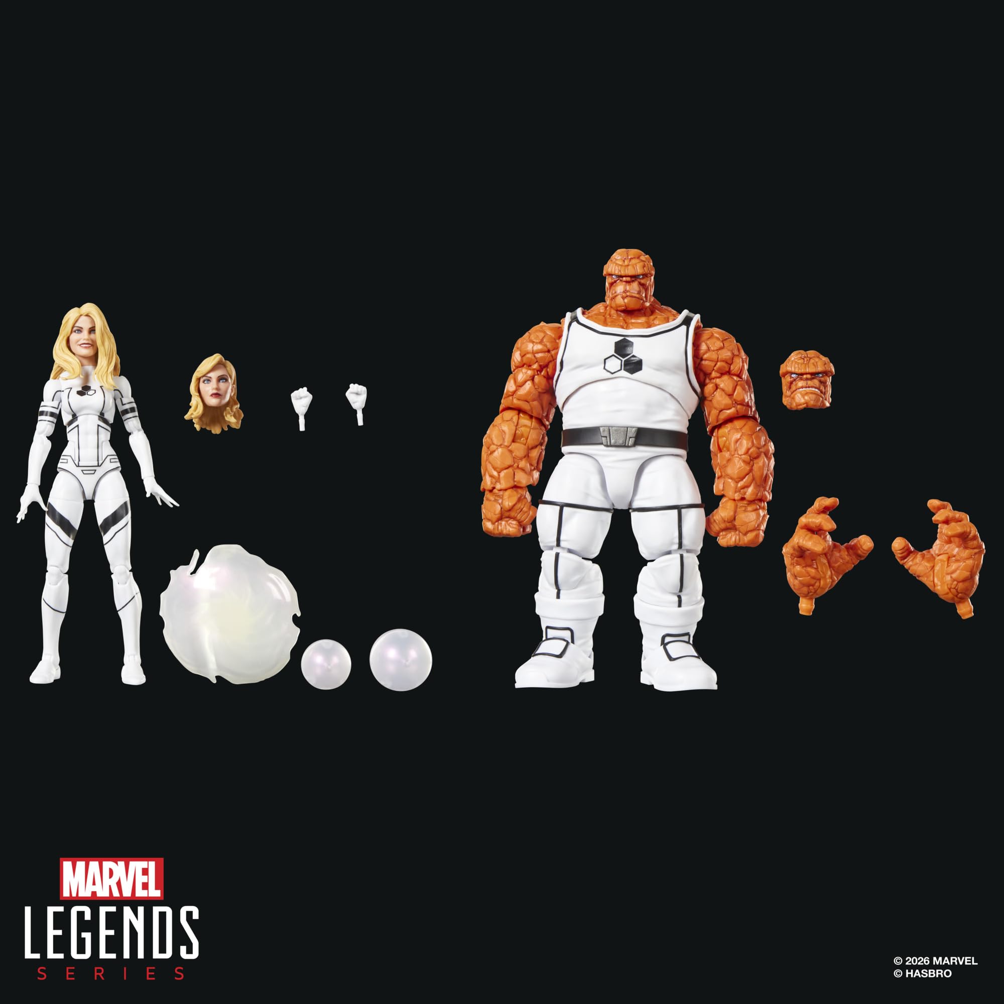 Marvel Legends Series Future Foundation Marvel's The Thing & Marvel's Invisible Woman, 2 von den Fantastic Four Comics inspirierte Action-Figuren zum Sammeln (Skala 15 cm)