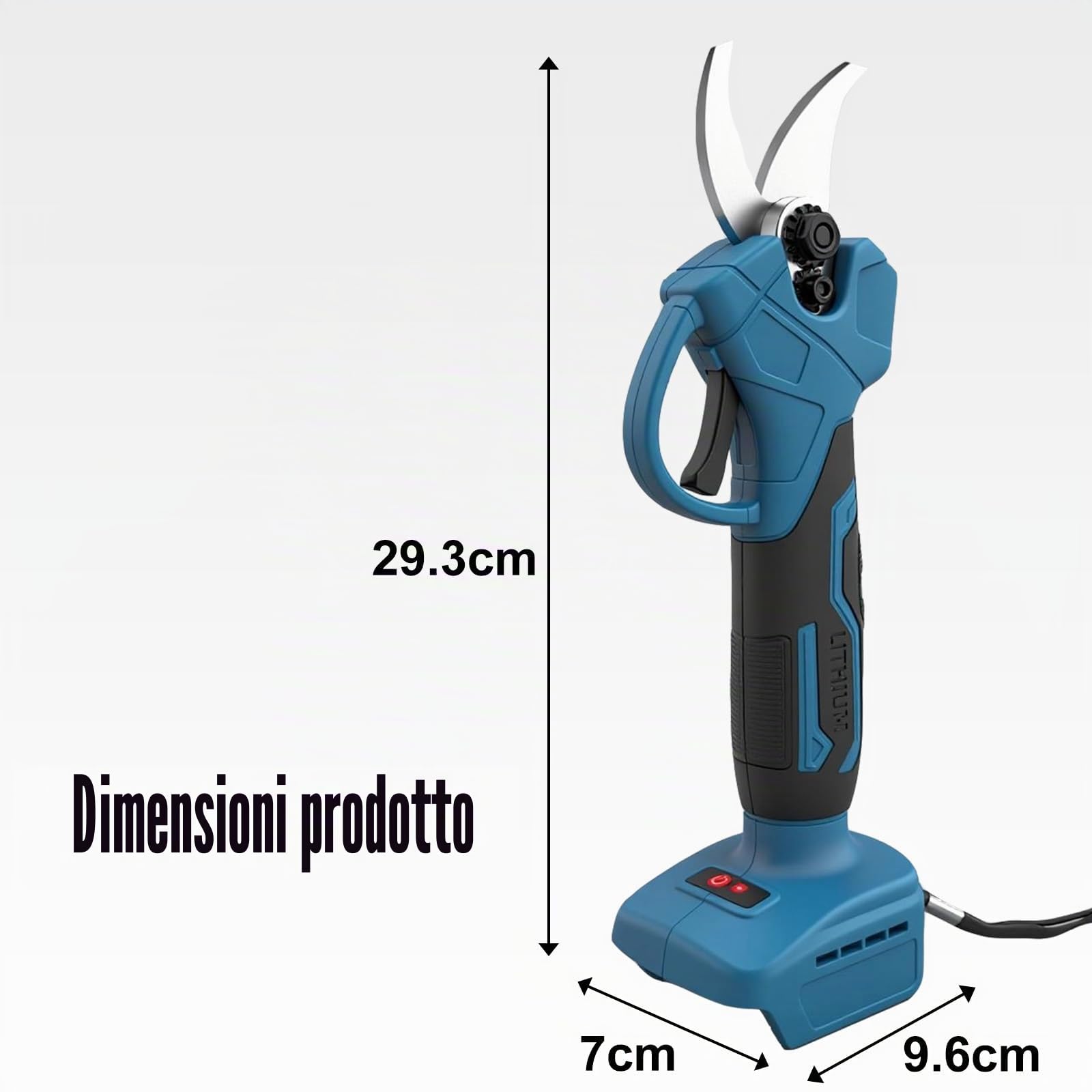 Forbici da potatura elettriche professionali con batteria di ricambio per Makita, forbici da potatura a batteria 2 x 3,0 Ah, diametro massimo di taglio 30 mm, rami con batteria per potatura da