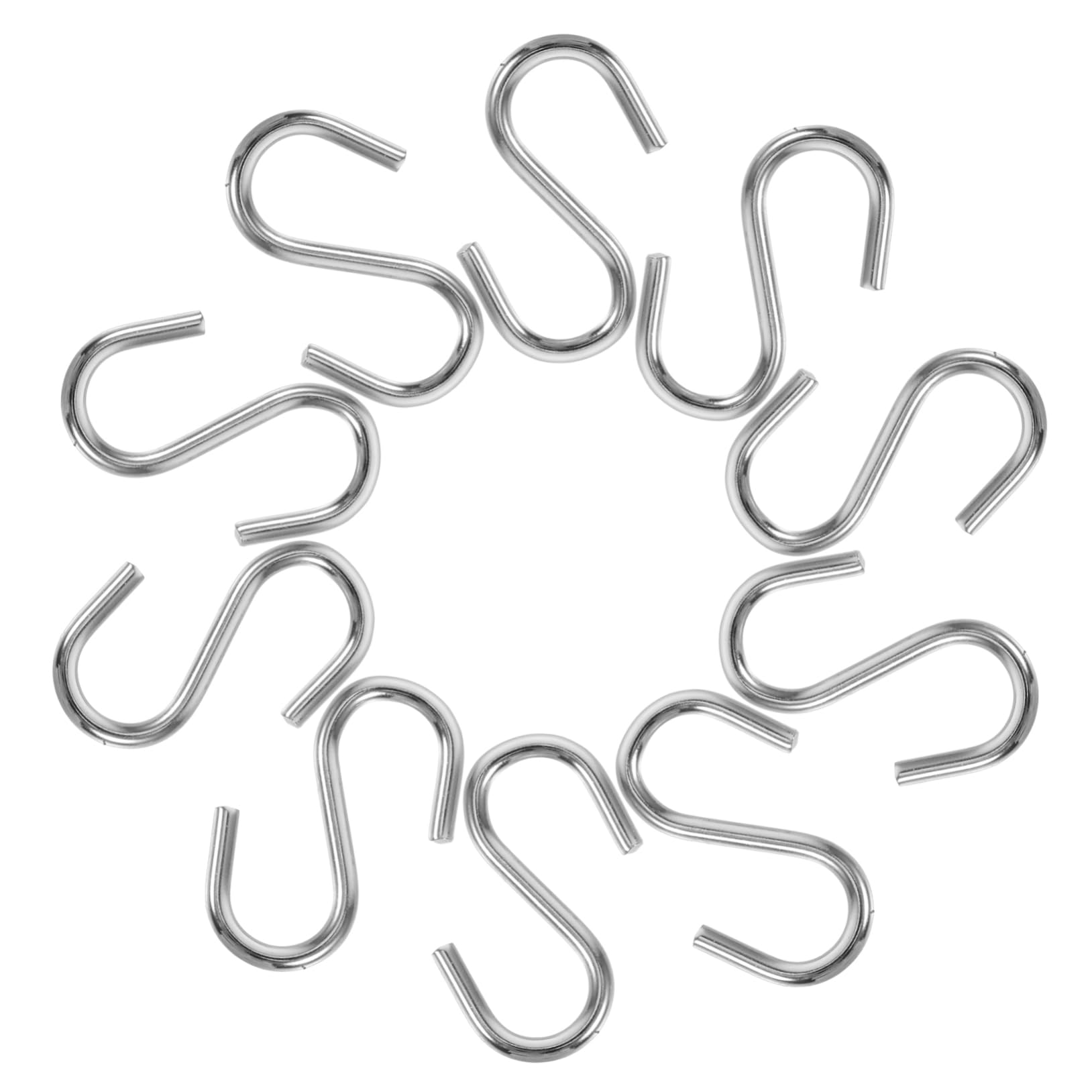 OKUMEYR 50pcs s Shaped Mini Hooks Jewelry DIY Decor Christmas Tree Hanger Storage Silver Plated Metal Hooks