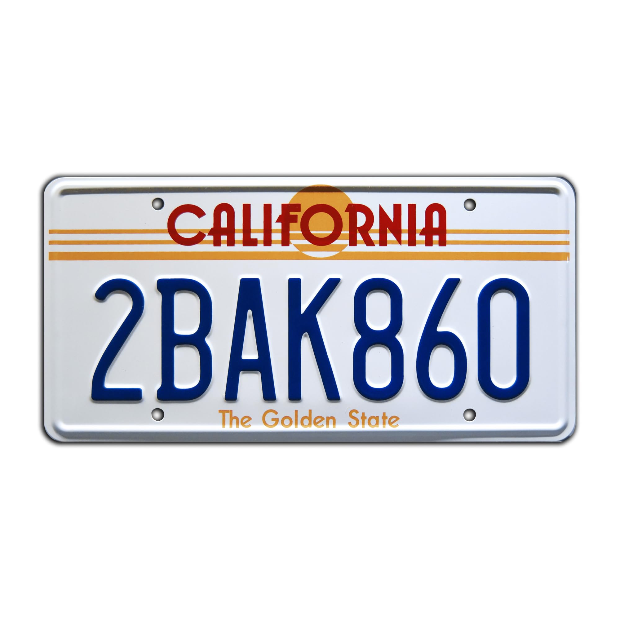 Celebrity Machines Back to the Future | 2BAK860 | Metal Stamped License Plate
