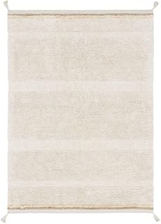 Lorena Canals Alfombra de algodón con textura beige con pompones S - 120 x 160 cm