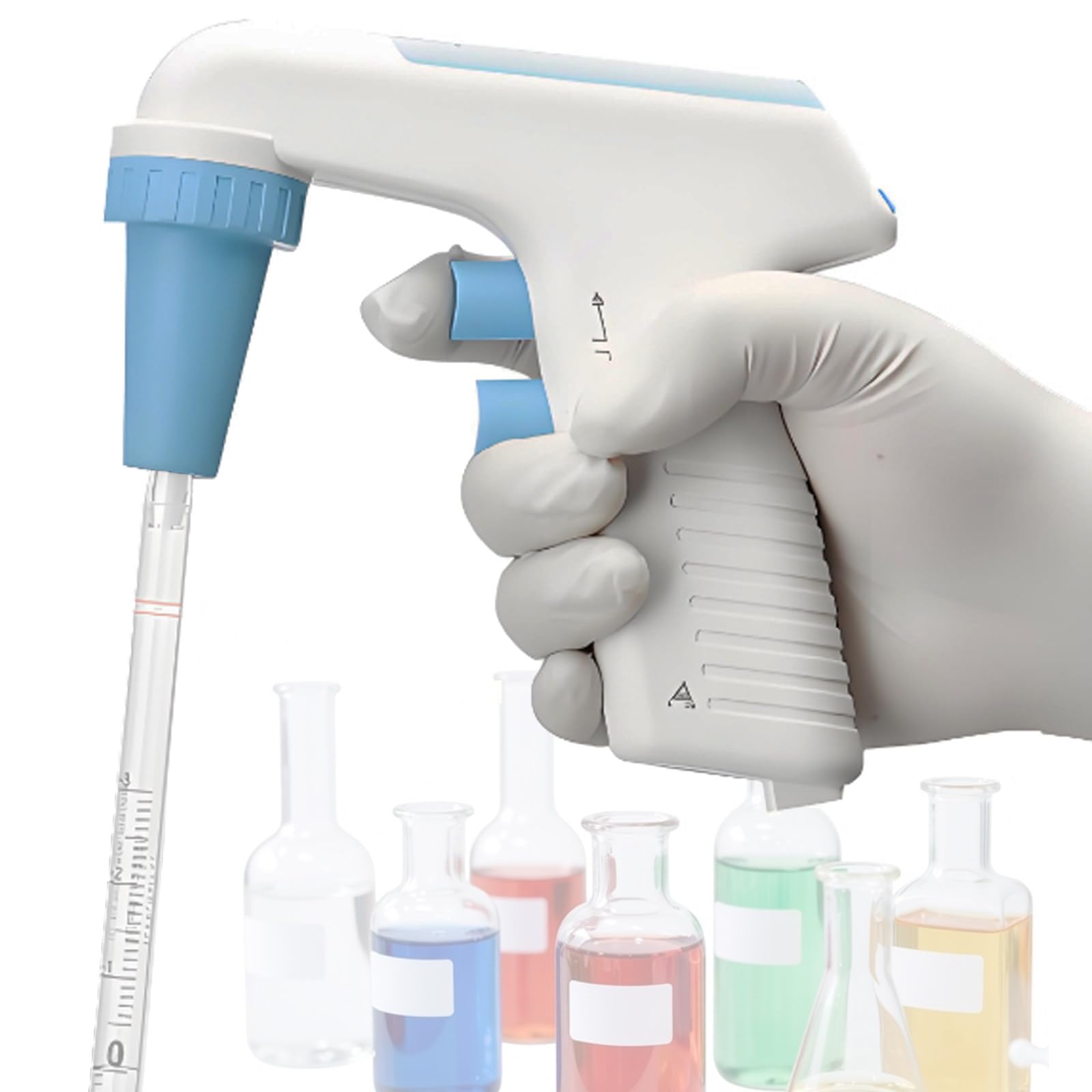 Controlador de pipetas eléctrico de Laboratorio, llenador de pipetas de Gran Volumen (0,1–100 ml), Pantalla LCD, 6 velocidades Ajustables para bioquímica, Bomba dosificadora automática
