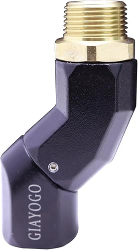 Miniatura 28 de Boquilla de combustible de apagado automático NPT de 3/4 de pulgada negra, manguera giratoria de combustible, flujo alto de 16GPM, protector de mano