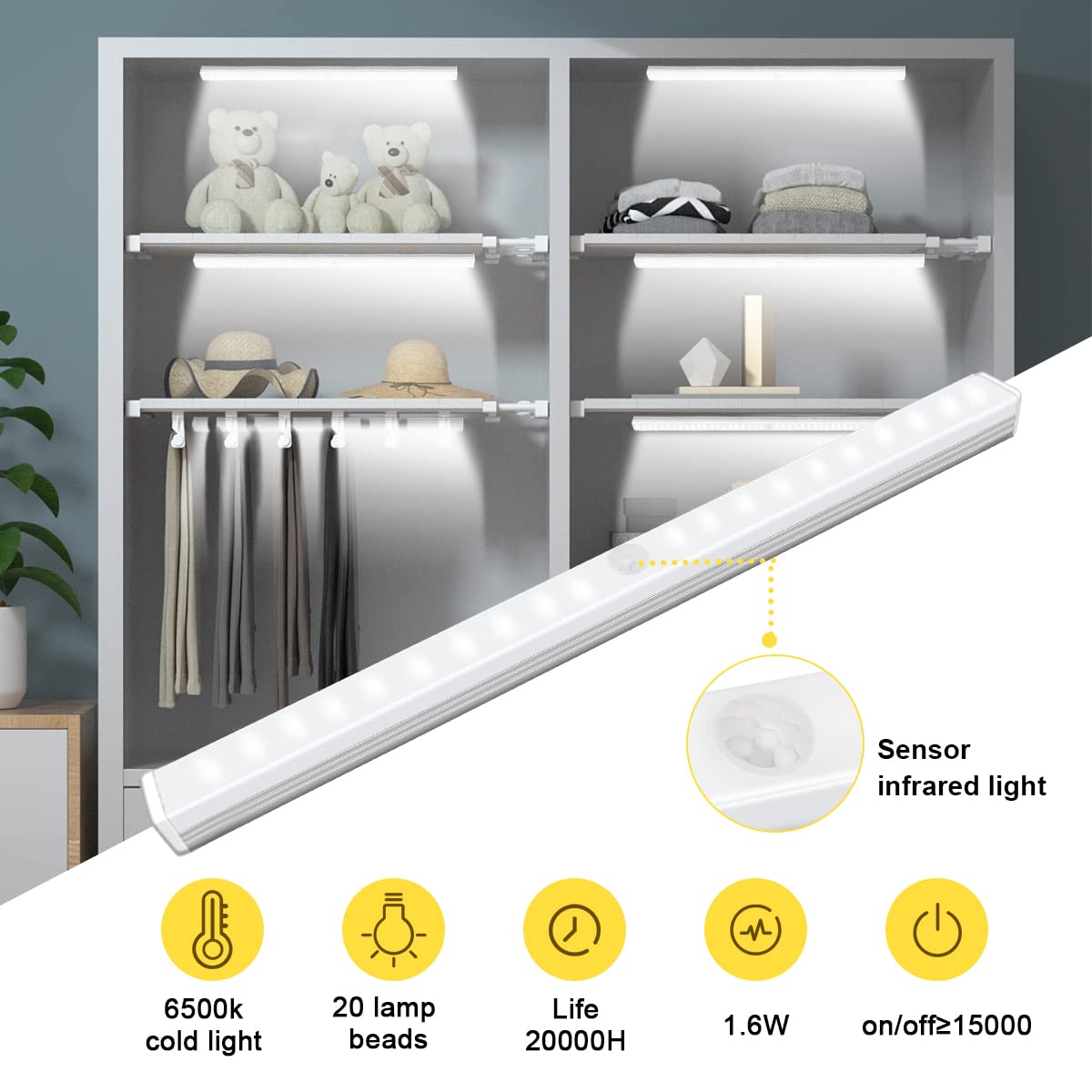 Luce Sottopensile LED Ricaricabile | Con Telecomando E Timer | 3000K/4000K/6500K | Magnetica