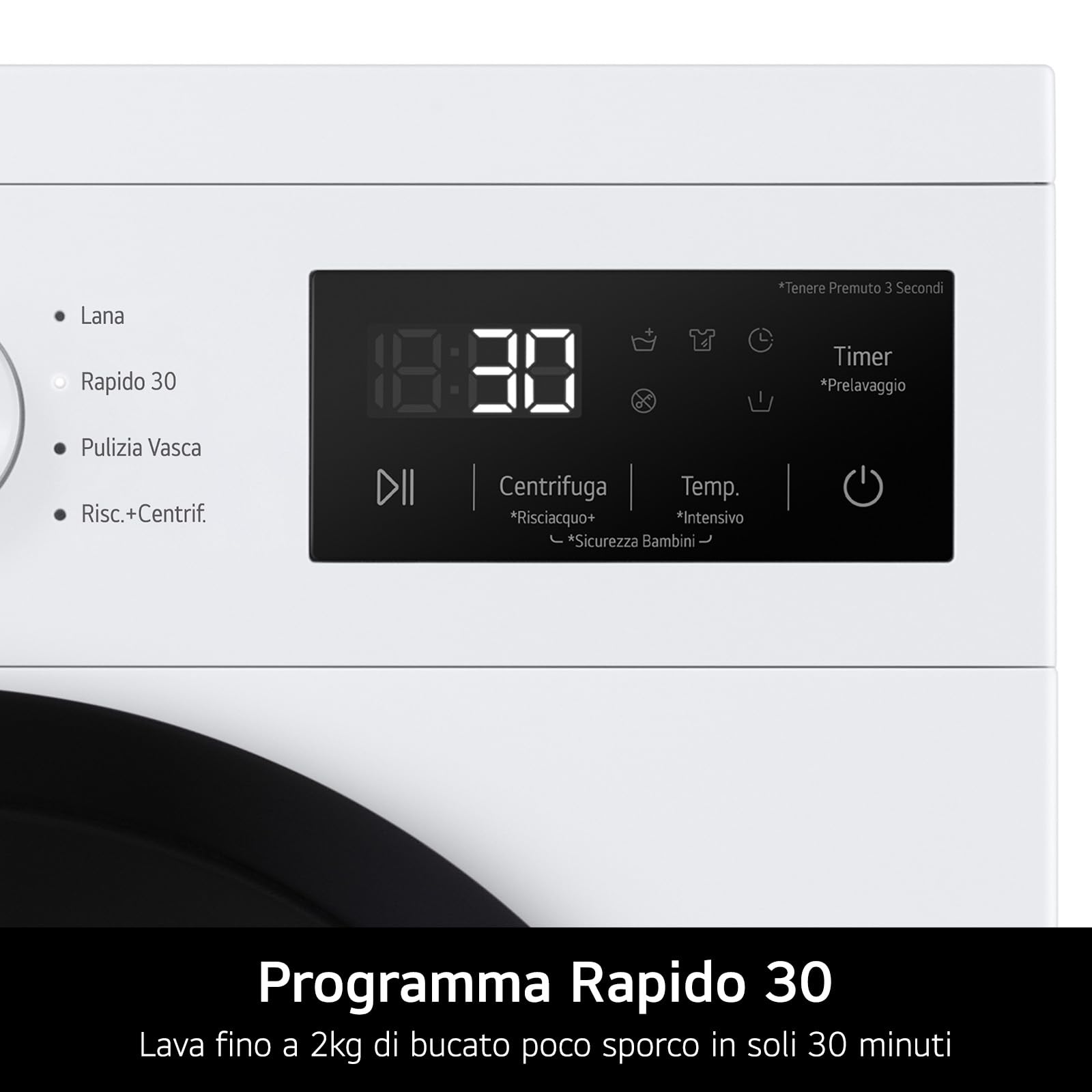 LG F4NA10S8NWK machine à laver Slim 8 kg Charge avant Série A1, classe A, 1400 tours, programme hygiénique avec vapeur, partie supérieure amovible, autoportante, design épuré, Blanc