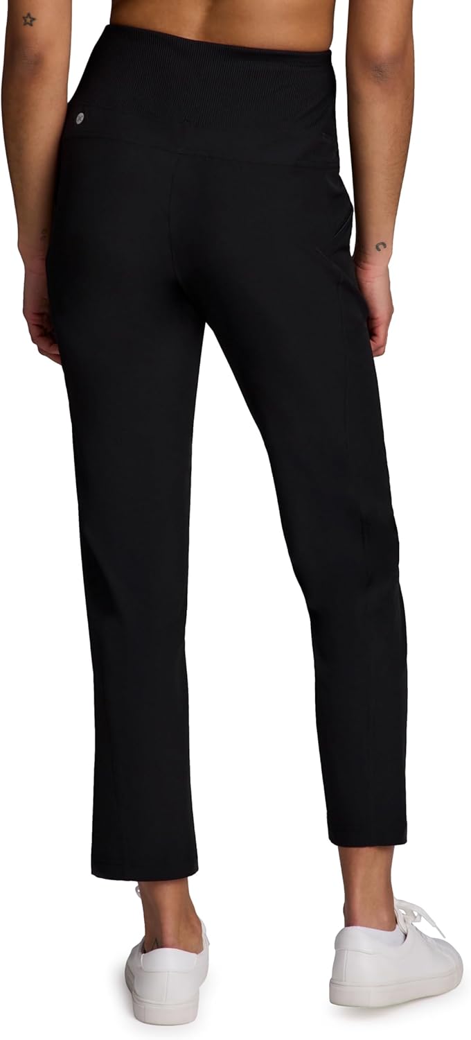 RBX Active Women's Ankle Pant, Lightweight Quick Drying Stretch Woven Casual Weekend Pant with Pockets