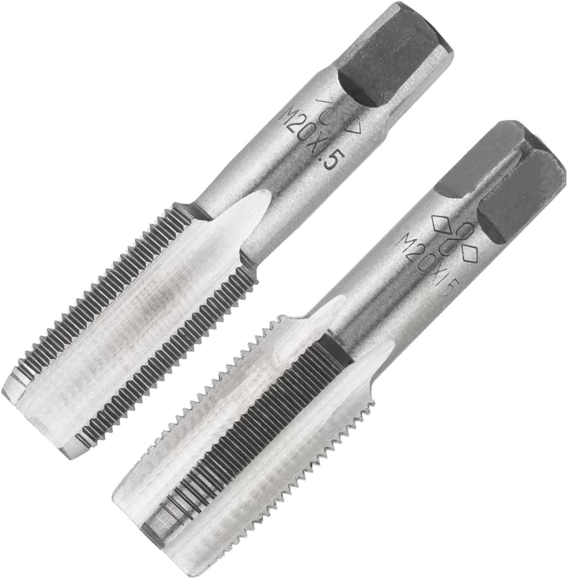 M20 X 1.5 Metric Hand Tap, Right Hand M20 X 1.5mm Threading Hand Tap 1Pair