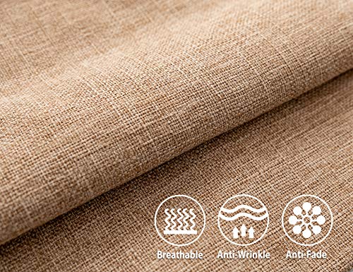 Stellhome Linen Throw Pillow Covers Square Solid Burlap Cushion Covers For Bed Couch Sofa Bench, 18 X 18 Inch (45 Cm), Natural Linen, Set Of 2 #TOP1