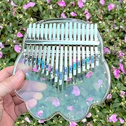 KIKIRon-MusicalInstrument Pouce Piano Cristal Acrylique Transparent Kalimba Portable 17 Touches Thumb Piano Finger Piano… - Les Beatles, Paul McCartney, John Lennon, RIngo Starr, George Harrison