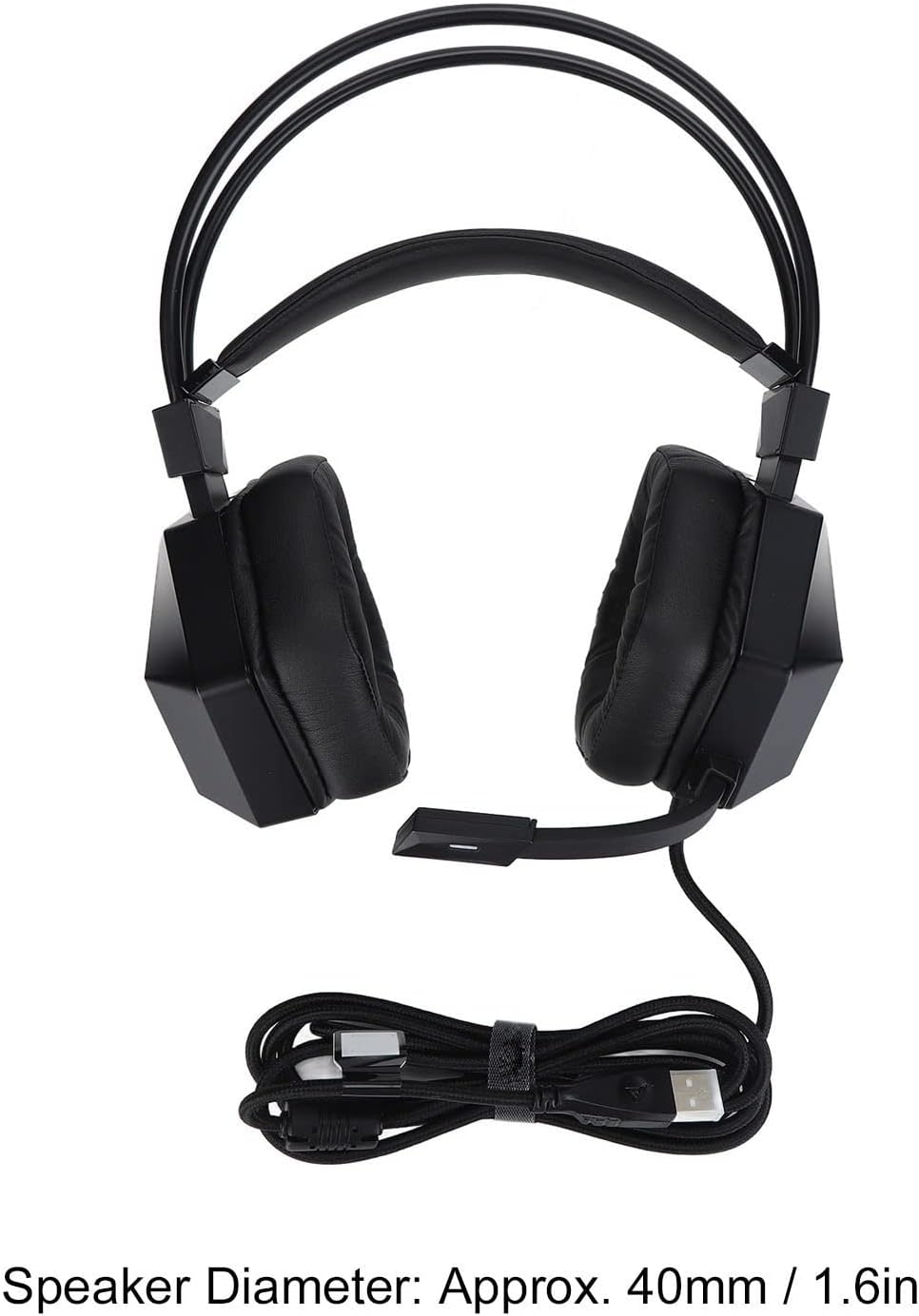 Horoper Wired Gaming Headphones Headset with Microphone, THS300A4 Gaming Headset 7.1 Surround Sound Wired USB On Ear Gaming Headphones with Noise Canceling Microphone