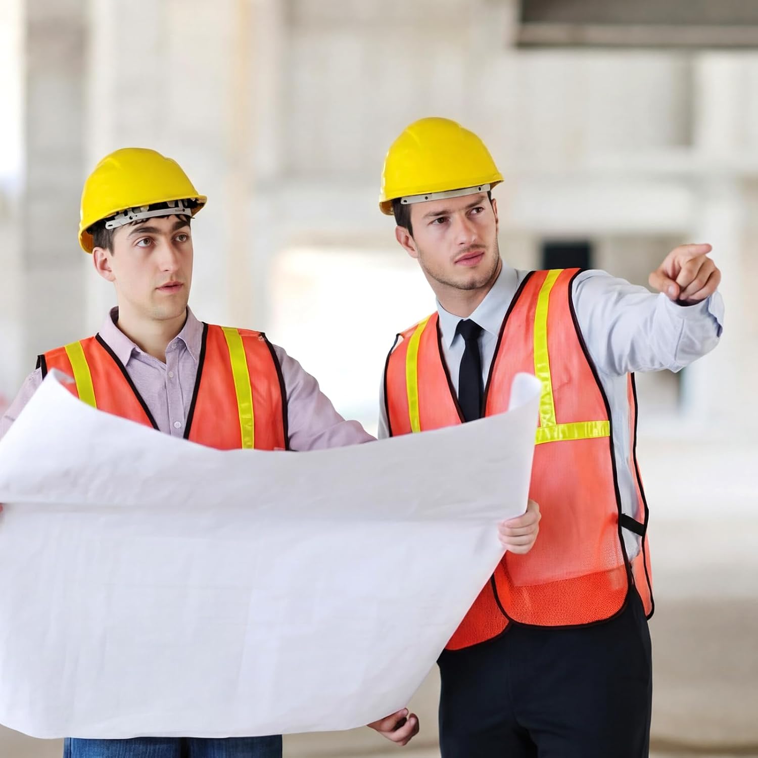 Haysandy 20 Pcs High Visibility Reflective Safety Vest Construction Vest Strips Neon Mesh Universal Size for Men Outdoor - Image 6