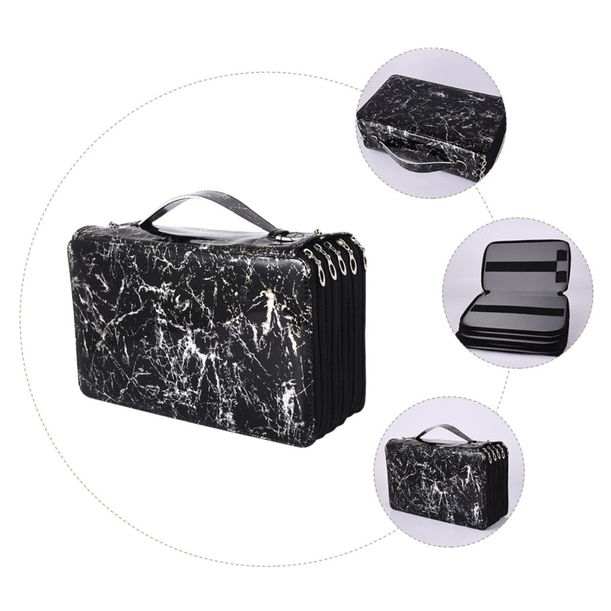 OSALADI Astuccio Multifunzione in Oxford Cerniera Organizer Per Penne e Cancelleria Portatile Per Materiale Scolastico