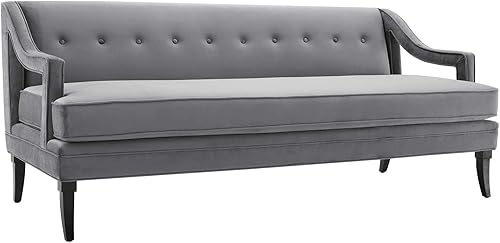 Miniatura 22 de Modway Sofá de terciopelo tapizado moderno de mediados de siglo Concur en rosa polvoriento Rosa (Dusty Rose),Verde,Gris,Marfil,marino,verde azulado