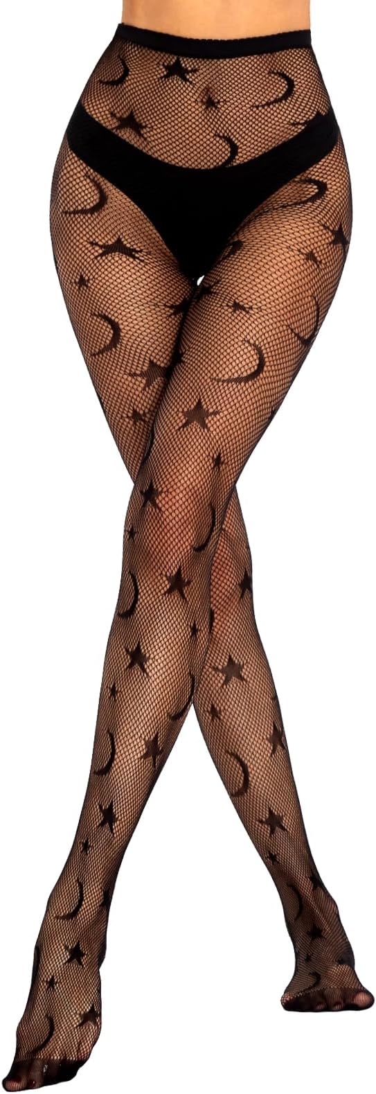 Womens Black Fishnets Fishnet Stockings Tights Pantyhose Sexy Patterned Black Mesh Pantyhose