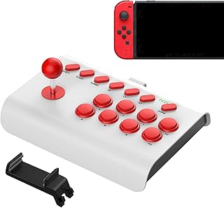ユニバーサルアーケードファイトスティック | ターボ/マクロ機能付きアーケード ゲーム格闘ジョイスティック - ほとんどのレトロゲーム機に対応するユニバーサルノスタルジックアーケードファイトスティック Qmisify [video ame] [video ame] [video game]
