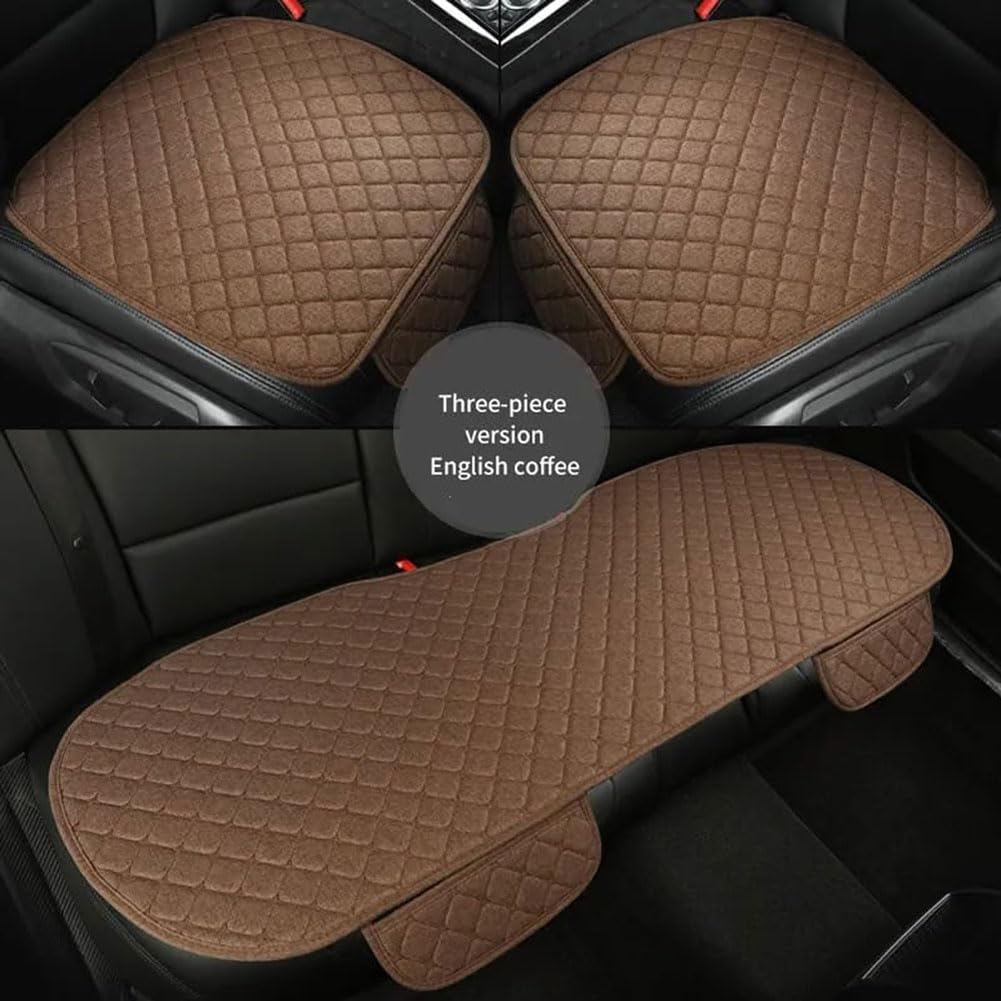 ZZZZS Fundas Asientos Coche para L-EXUS ES 2018-2023, Funda de Asiento Cojín Protector Delantero y Trasero Juegos De Protectores Accesorios,E/Brown