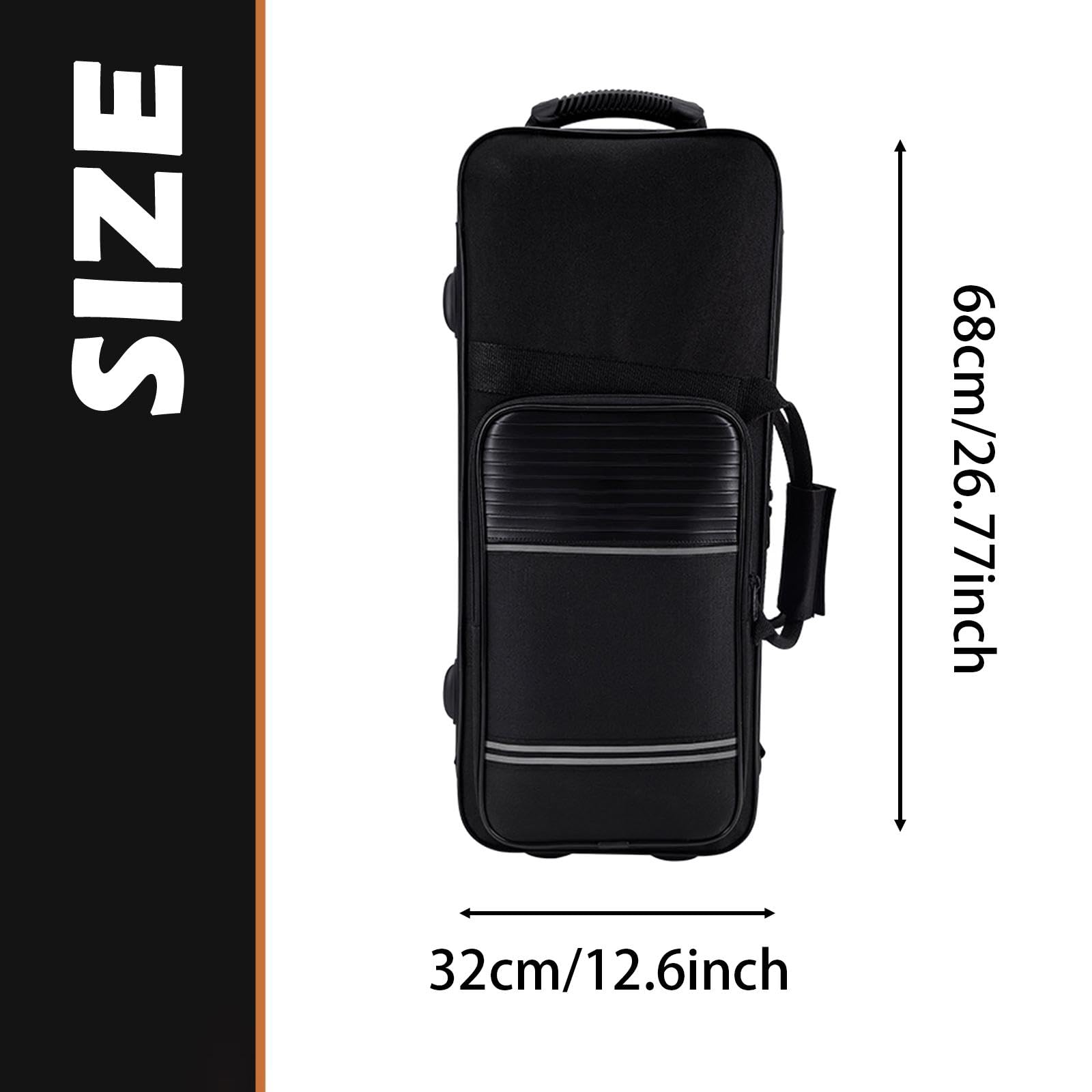 Custodia per sassofono contralto, custodia per sassofono con tracolle, borsa portaoggetti in tela, borsa portatile per esercizi di performance