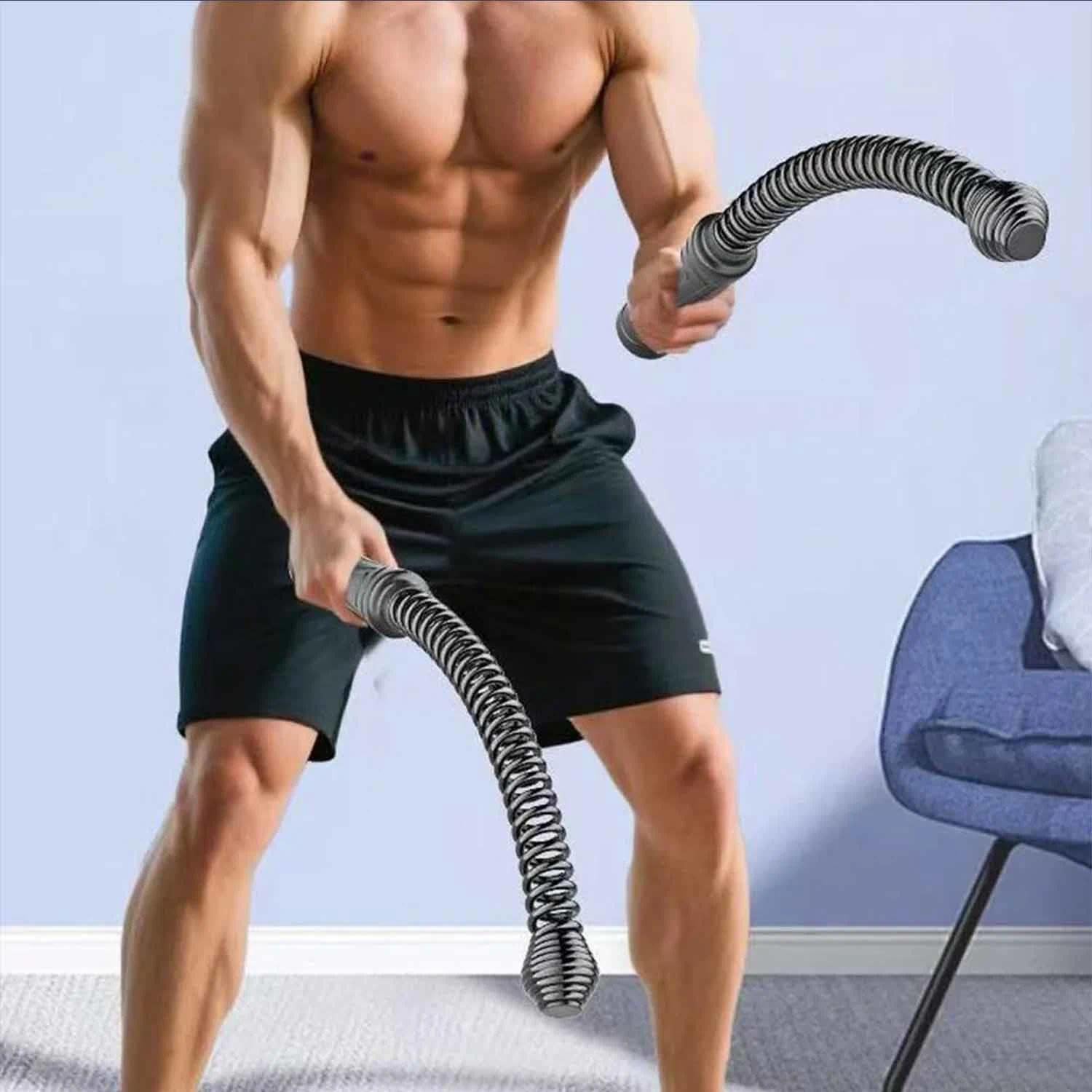YUNFAN 2pcs Weighted Ropeless Battle Ropes for Home Gym,Portable Cordless Training Rope Fitness Equipment,Weighted Workout Rope Men & Women,Versatile Exercise Equipment,for Cardio & Muscle