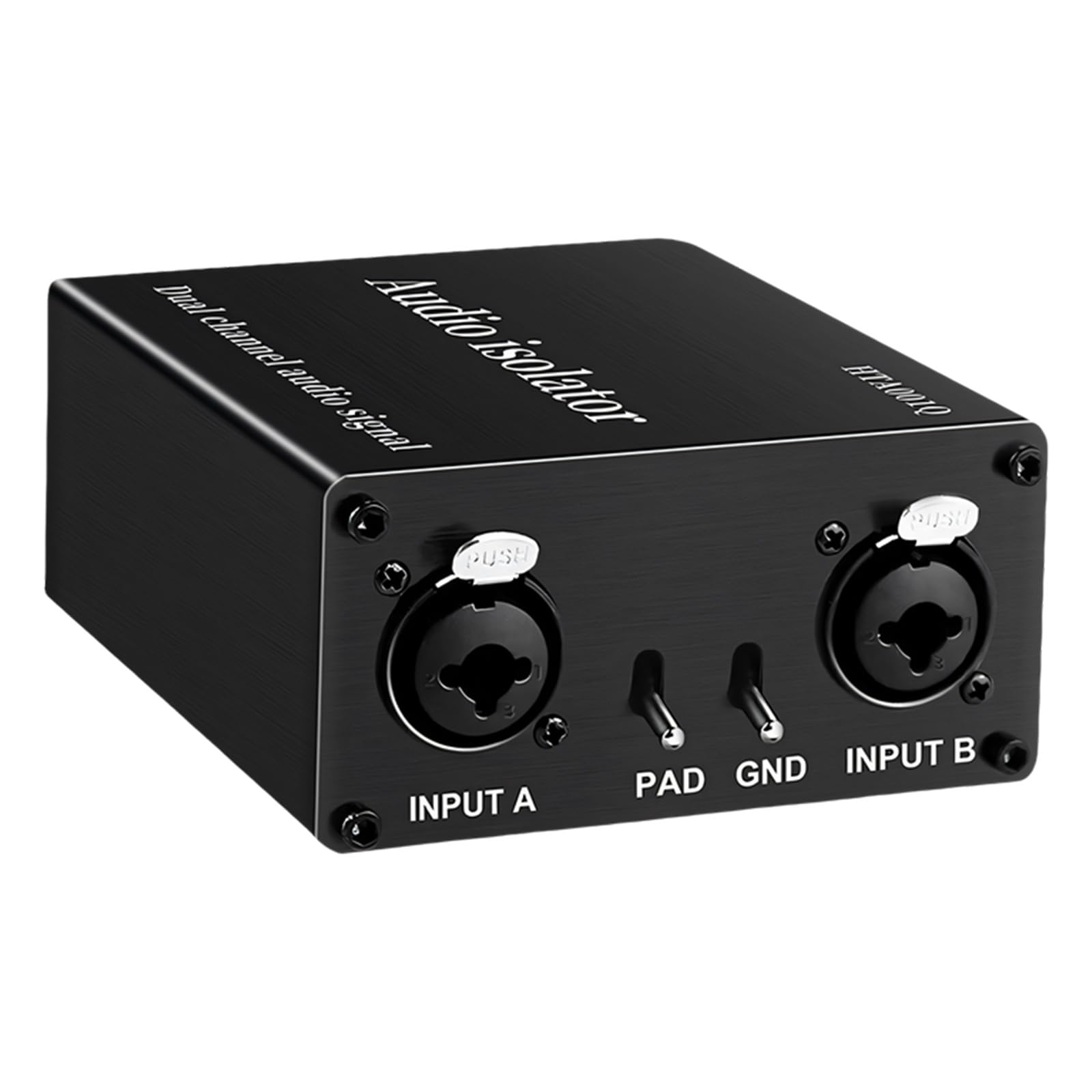 Alluminio XLR 6.35mm Music Isolation Box Music Ground Looping Isolatore per suono pulito in e uso palcoscenico Divisore audio dal vivo