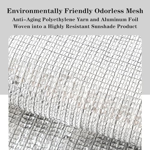 Filet d'ombrage Aluminet 3 x 5 m haute performance thermique avec œillets - 3