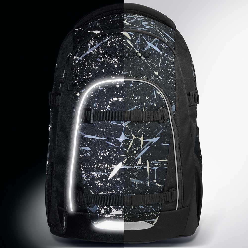 coocazoo MATE Schulranzen-Set 3tlg für Mädchen und Jungen ab der 4. Klasse mit Rucksack. Schlamperetui und Sportbeutel (Reflective Splash V2)