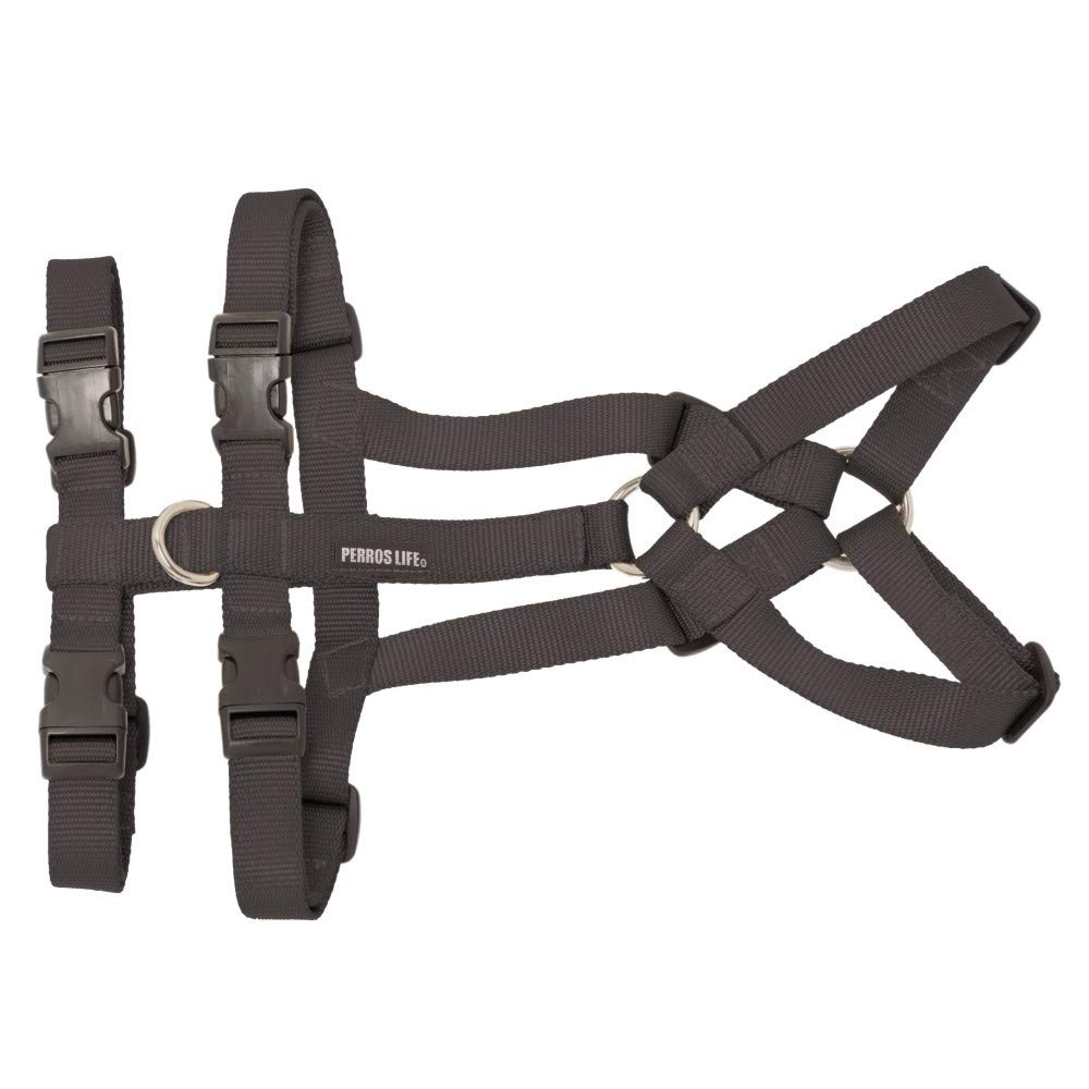 BUSHKA Pettorina antifuga e antitorsione Cane da 29 a 45 kg (Nero)