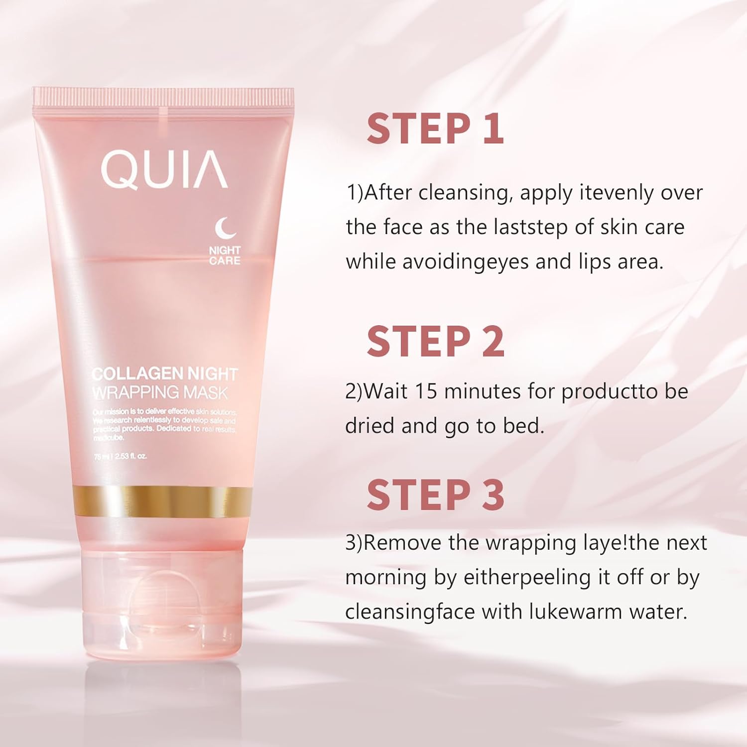 Quia Korean Face Mask, Collagen Peel Off Mask, Face Peel Mask for Skin Care - Korean Beauty Face Mask - Image 2