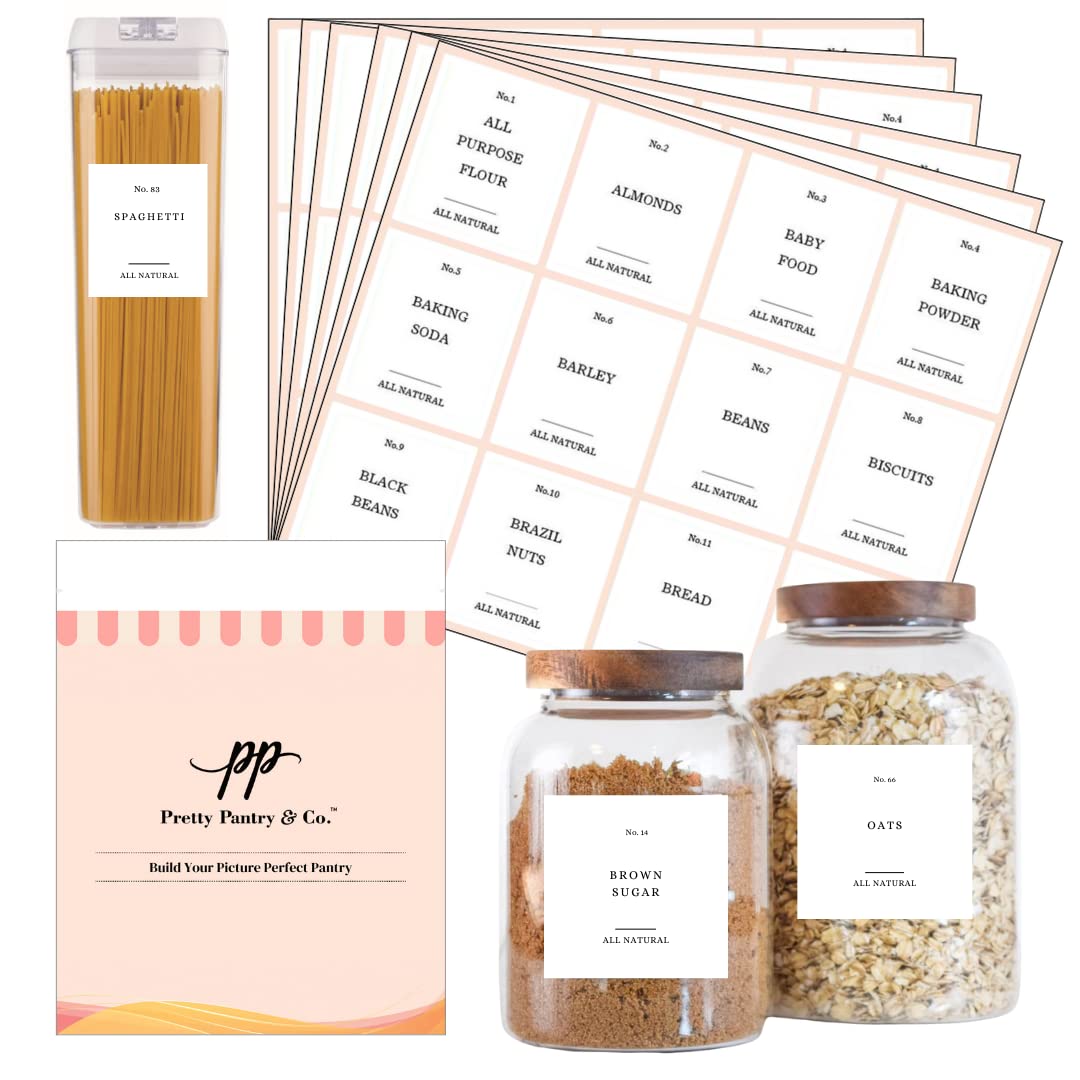 Buy Pretty Pantry & Co Minimalist Kitchen & Pantry Labels, PrePrinted