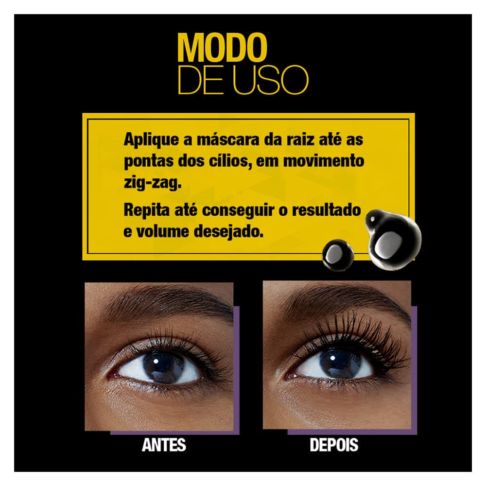 MAYBELLINE - Volum' Express The Colossal Big Shot Washable Mascara, Very Black - 0.33 fl. oz. (9.7 ml)