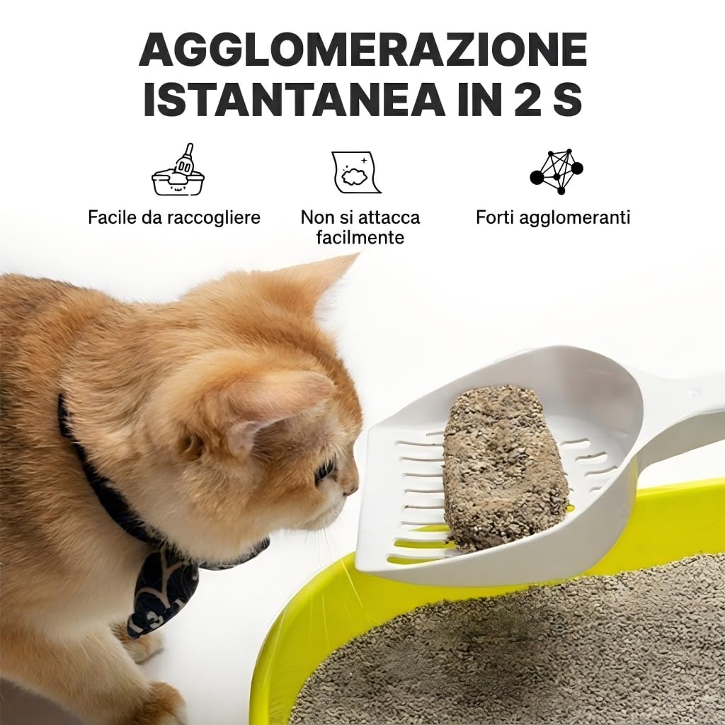 Neakasa lettiera minerale per lettiera autopulente M1, agglomerante con carbone attivo, 99,9% senza polvere, controllo odori 14 giorni, rapida agglomerazione, ideale per più gatti.