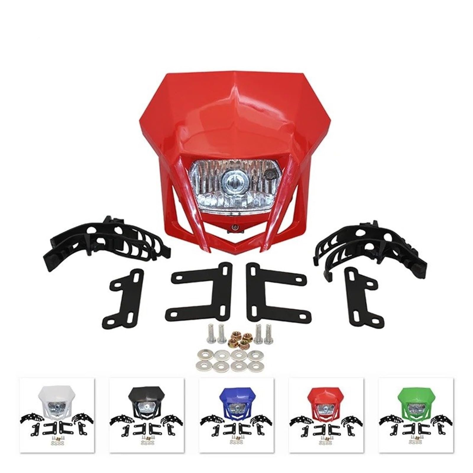 Phare Moto LED Plaque De Phare Moto Pour CRF 150 230 Pour XR Pour YP20 2016-2023 Carénage Double Sport Dirtbike Enduro Motocross(Blanc)