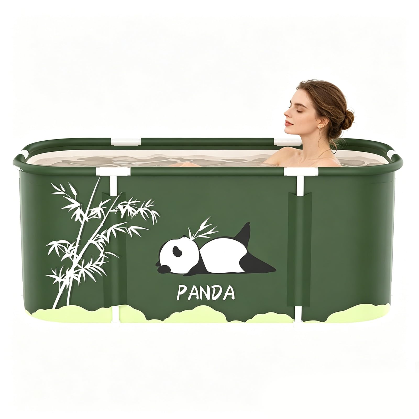Vasca da bagno pieghevole 115 x 60 x 50 cm, mobile vasca da bagno per doccia, portatile, rimovibile, per bagno caldo e bagno di ghiaccio, per adulti