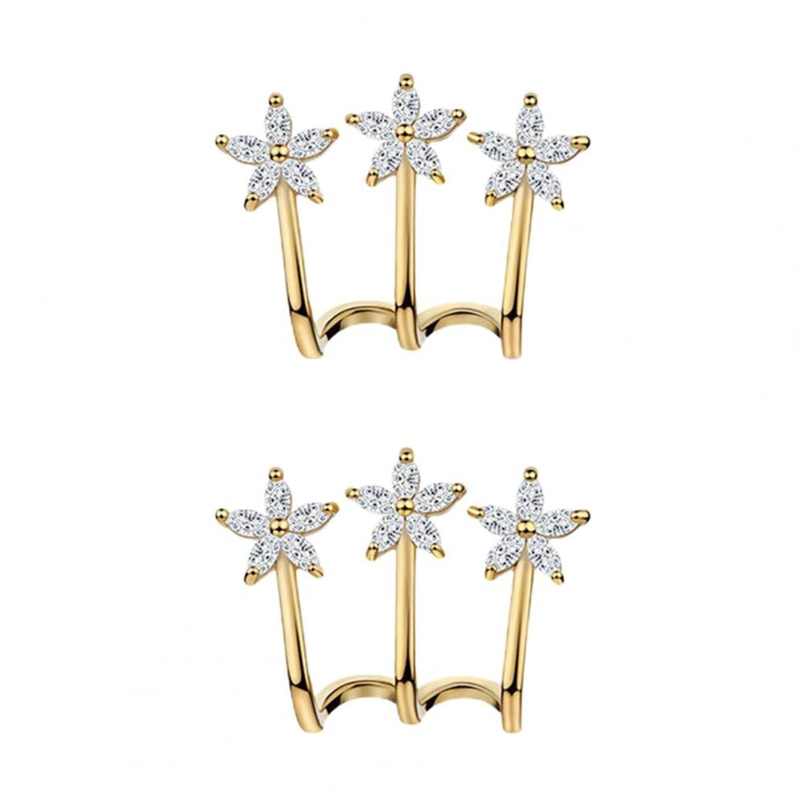 PolluxCraft Korean Earrings For Girls And Women/Zircon Gold Plated Earring/Zircon Alloy Clip-on Earring (B0CKHG2VDF) Amazon Price History, Amazon Price Tracker