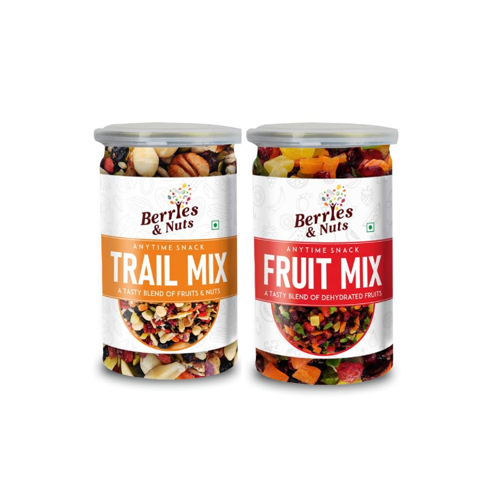 Berries And Nuts Trail Mix & Dehydrated Fruit Mix Combo | Trail Mix 200 Grams & Dehydrated Fuit Mix 200 Grams (B0B5TSS2L1) Amazon Price History, Amazon Price Tracker