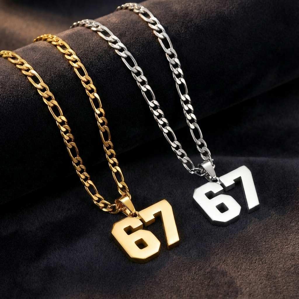 67 Chain 67 Necklace Chains for Boys Man Stainless Steel Basketball Soccer Baseball Team Number Pendant Chunky Chain Sport Necklace - Image 5