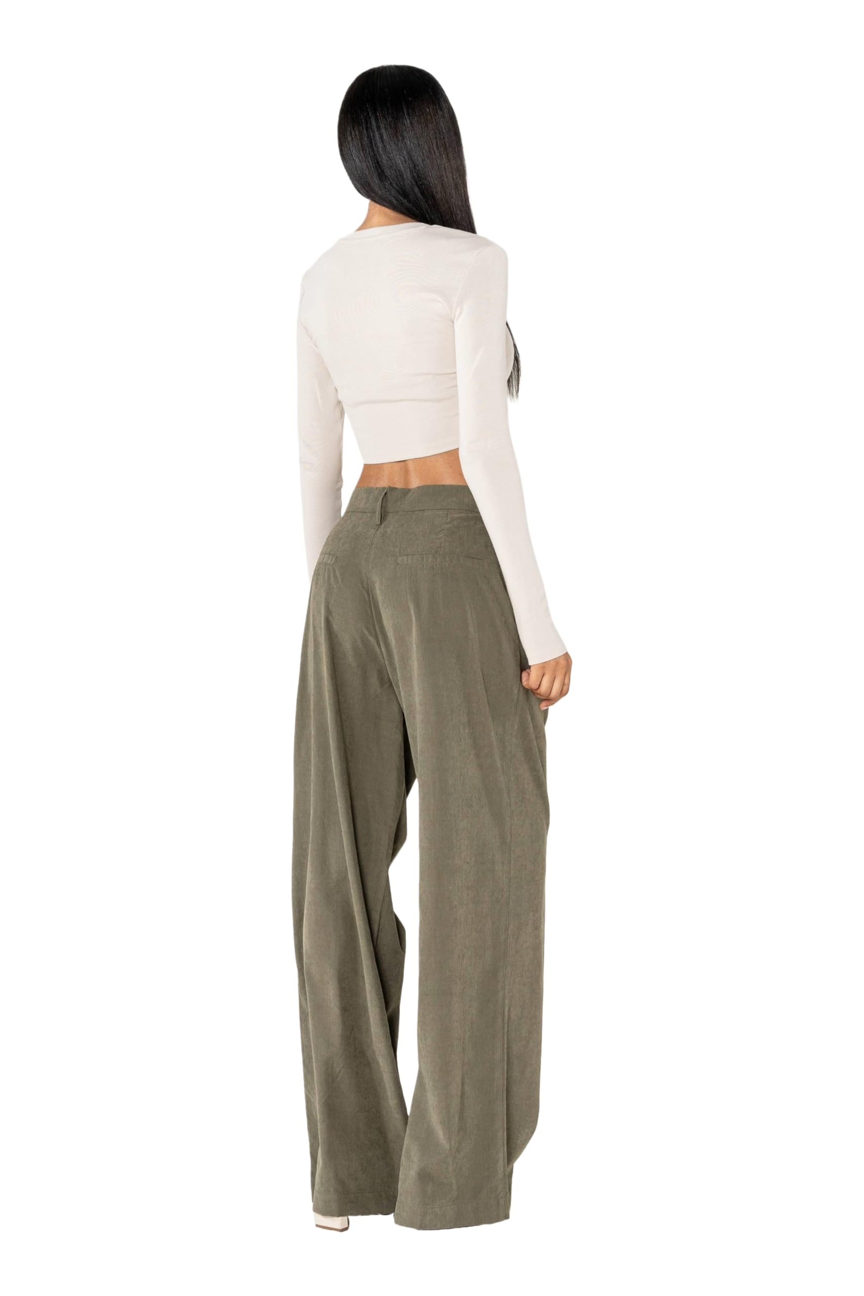 Nina Carter K901 Pantalon large élégant pour femme – Pantalon palazzo fluide en tissu léger jambe large pantalon de début de saison